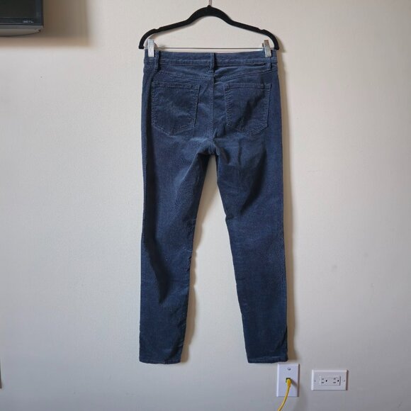 LOFT Outlet Dark Teal Corduroy Stretchy Skinny Leg Ankle Pants - Picture 2 of 4